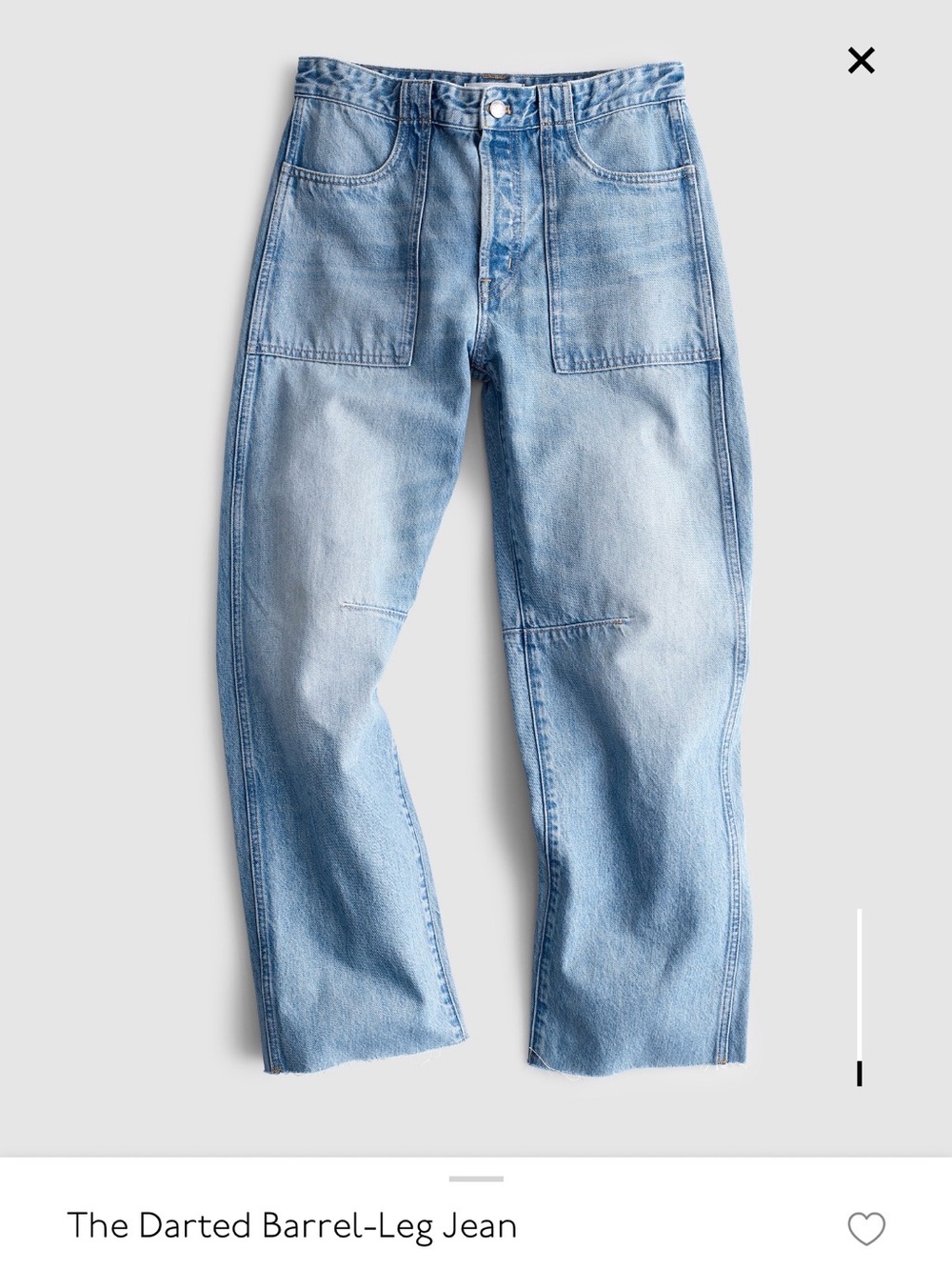 Madewell Darted Barrel-Leg Jeans